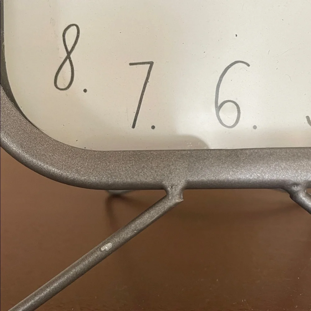 Gray Rae Dunn metal clock